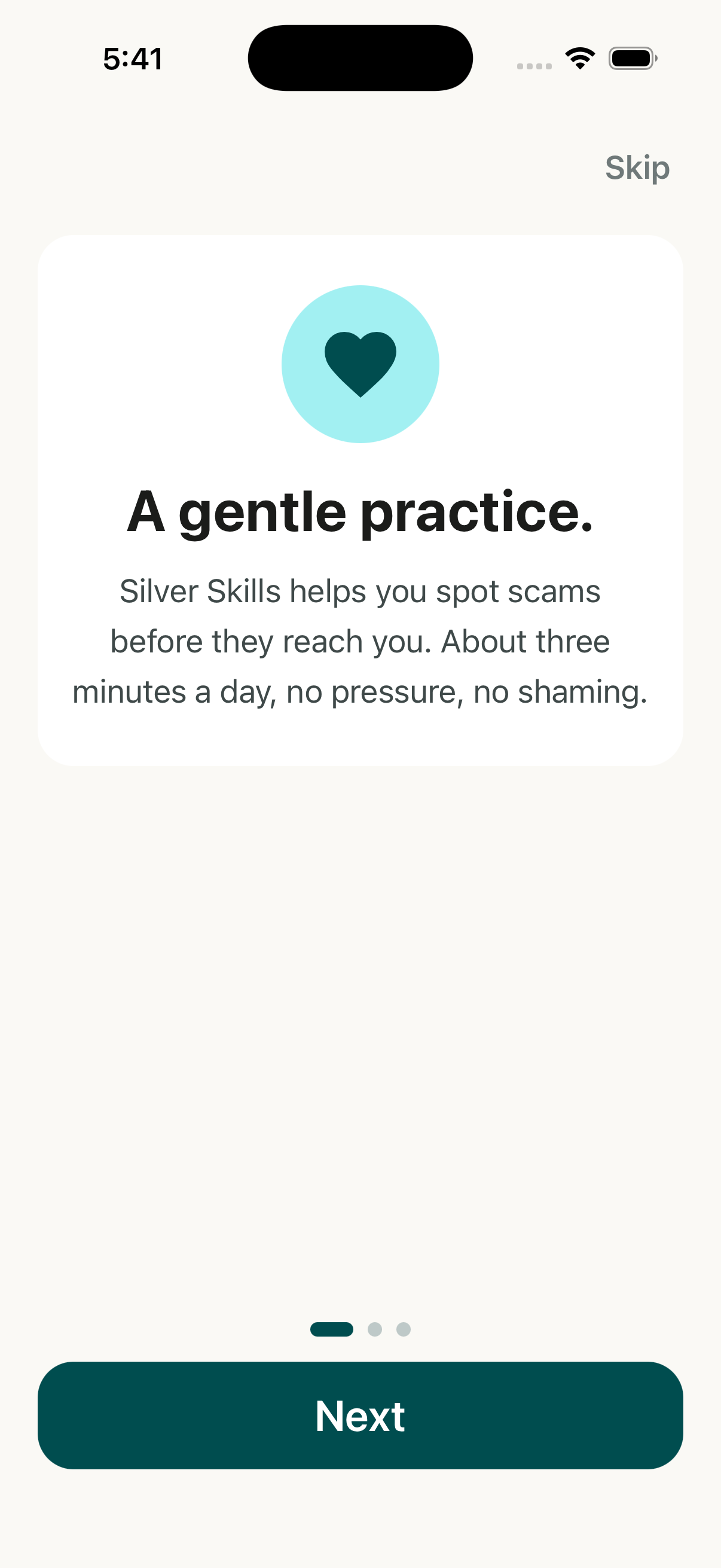 Today practice screen